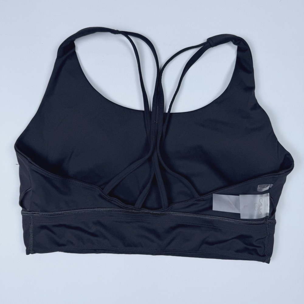 CALIA Sports Bra Women Large Black Excellent Strappy Back WAX14712 - Picture 10 of 10